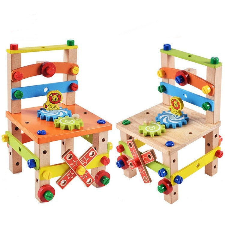 Blocchi per costruire una sedia di legno fai da te