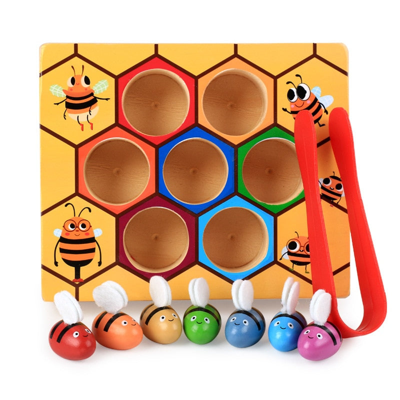 Gioco di smistamento in legno con le api