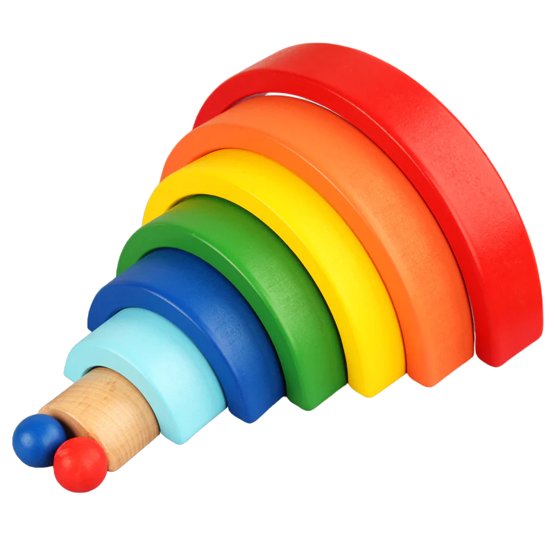 Impilatori arcobaleno in legno