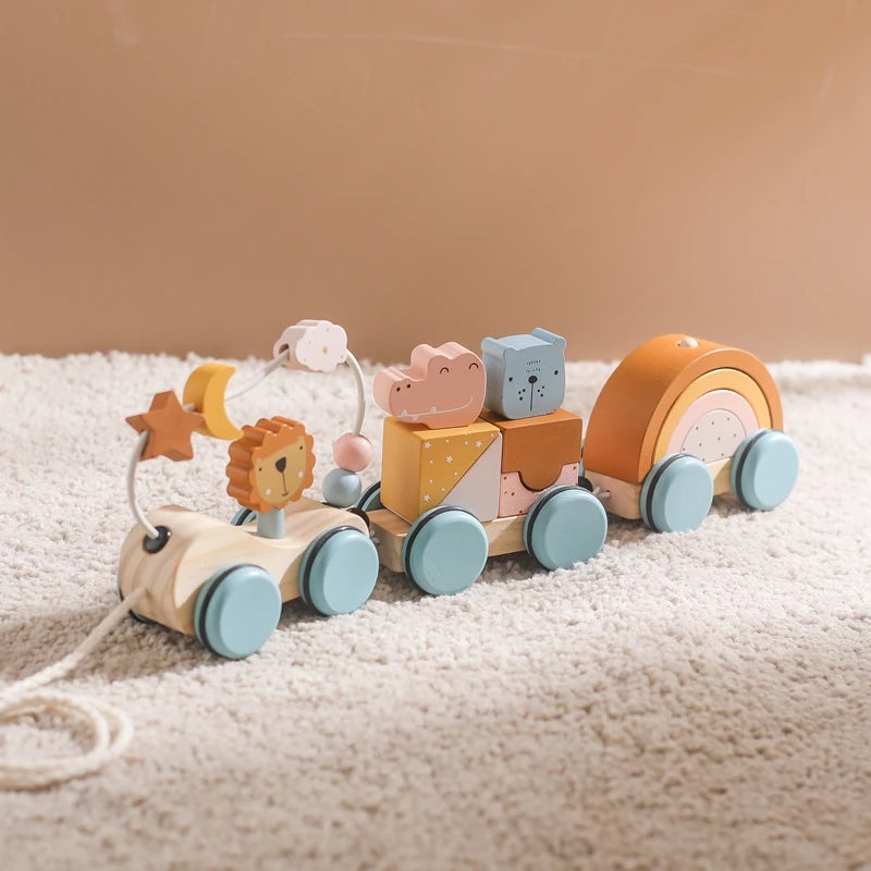 Macchina di legno per bambini da trascinare