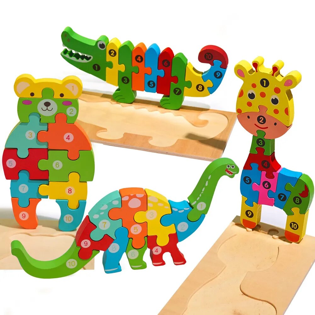 Puzzle in legno (confezione da 4)