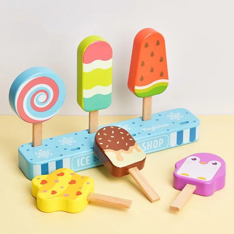 Set da gelato in legno